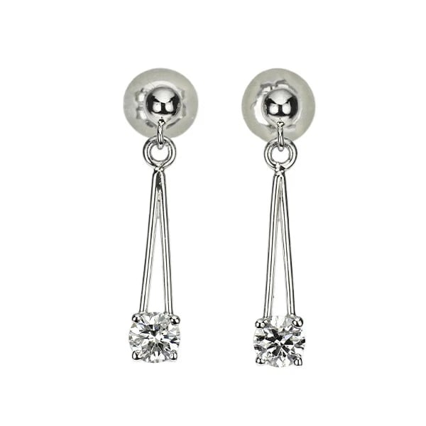 PT900 DIAMOND EARRING: Pt900 diamond earring Brand: None Type: piercing Material: Pt900 Main Stone Natural Color: None Size: Length/Width/Diameter21.0Width/Thickness3.8 Accessories: None Accessories Notice: When