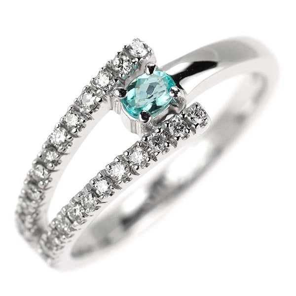 K18WG TOURMALINE DIAMOND RING: K18WG Tourmaline Diamond Ring Brand: None Type: rings Material: K18WG Main Stone tourmaline Color: None Size: 5.25 US Accessories: None Accessories Notice: When purchasing pre-owned goods,