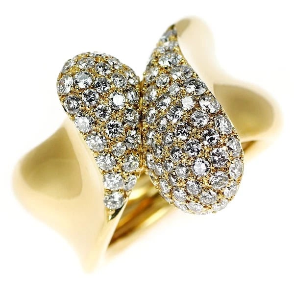 CONCORD K18YG DIAMOND RING: Concord K18YG Diamond Ring Brand: None Type: rings Material: Gold Main Stone Natural Color: None Size: 6 US Accessories: None Accessories Notice: When purchasing pre-owned goods, please refer