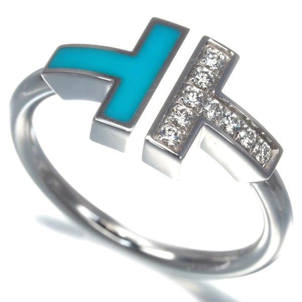 TIFFANY&CO. RING TIFFANY TURQUOISE: Tiffany&Co. Ring Tiffany Turquoise Brand: Tiffany & Co. Type: Ring Material: 18K / 750 / White Gold Main Stone Natural Color: White Gold Size: US5.5 - 5.75 Accessories: None Accessories