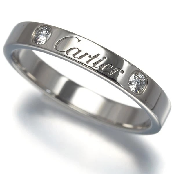CARTIER RING DIAMOND WEDDING BAND: Cartier Ring Diamond Wedding Band Brand: Cartier Type: Ring Material: 950 / Platinum Main Stone Natural Color: Platinum Size: US6 - 6.25 Accessories: None Accessories Notice: When purchasing