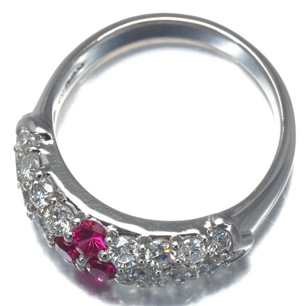 CRESCENT VERT RING RUBY PAVED - 4