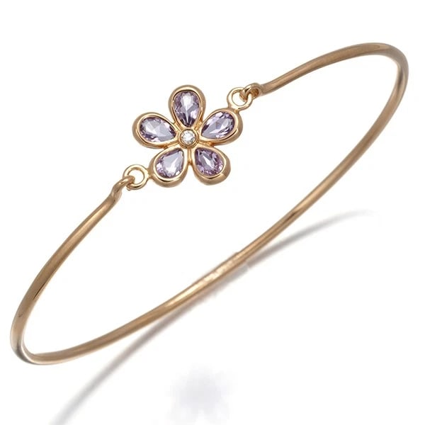 TIFFANY&CO. BRACELET AMETHYST GARDEN FLOWER BANGLE: Tiffany&Co. Bracelet Amethyst Garden Flower Bangle Brand: Tiffany & Co. Type: Bracelet Material: 18K / 750 / Rose Gold Color: Rose Gold Size: Inner circumference: 16.5cm Accessories: None