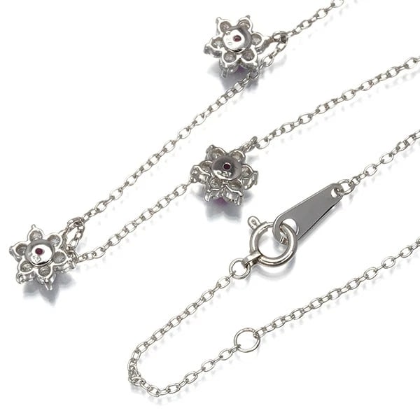 RUBY FLOWER STATION NECKLACE - 3