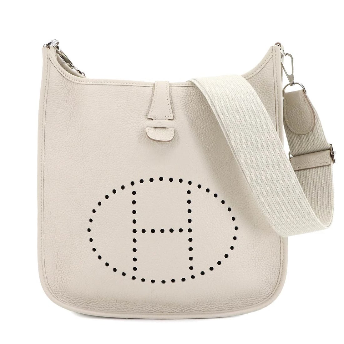 HERMES EVERLYNE 3 PM SHOULDER BAG TAURILLON CLEMENCE BETON PURSE (1 of 5)