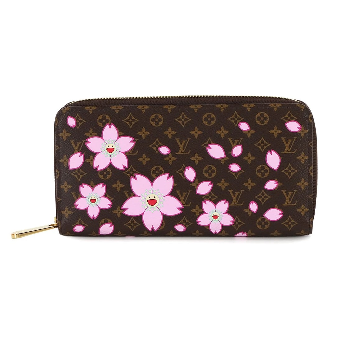 LOUIS VUITTON LV X TM ZIPPY WALLET SAKURA BROWN PURSE: LOUIS VUITTON LV x TM Zippy Wallet Sakura Brown Purse Brand: LOUIS VUITTON Type: Long Wallet Material: Monogram Canvas Color: Sakura Brown Size: W 7.68 inch, H 4.13 inch, D 0.98 inch 