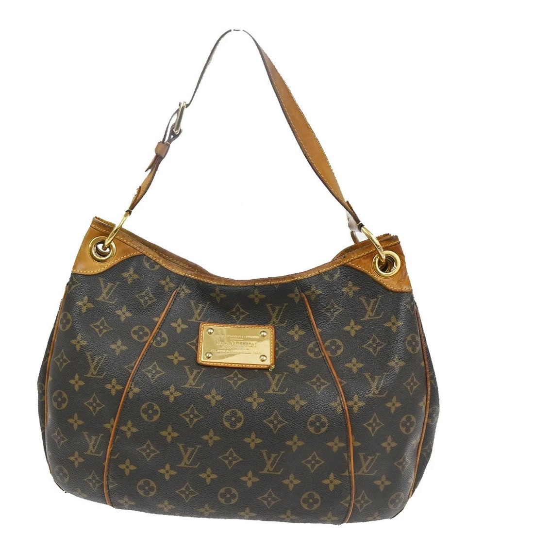 LOUIS VUITTON GALLIERA PM SHOULDER BAG MONOGRAM LEATHER: LOUIS VUITTON Galliera PM Shoulder Bag Monogram Leather Brand: LOUIS VUITTON Type: Shoulder Bag Material: Monogram Leather Color: Brown Size: W 16.1 x H 11.8 x D 6.7 " (approx.) SHOULDER DROP