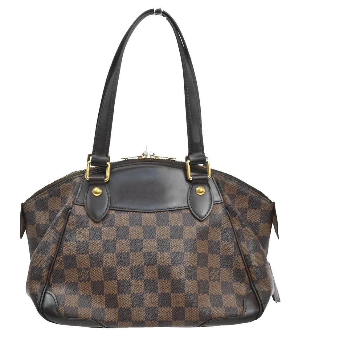 LOUIS VUITTON VERONA PM SHOULDER BAG DAMIE EBENE LEATHER BROWN: LOUIS VUITTON Verona PM Shoulder Bag Damie Ebene Leather Brown Brand: Louis Vuitton Type: Shoulder Bag Material: Damier Ebene Leather Color: Brown Size: W 11 x H 7.9 x D 5.9 " (approx.)