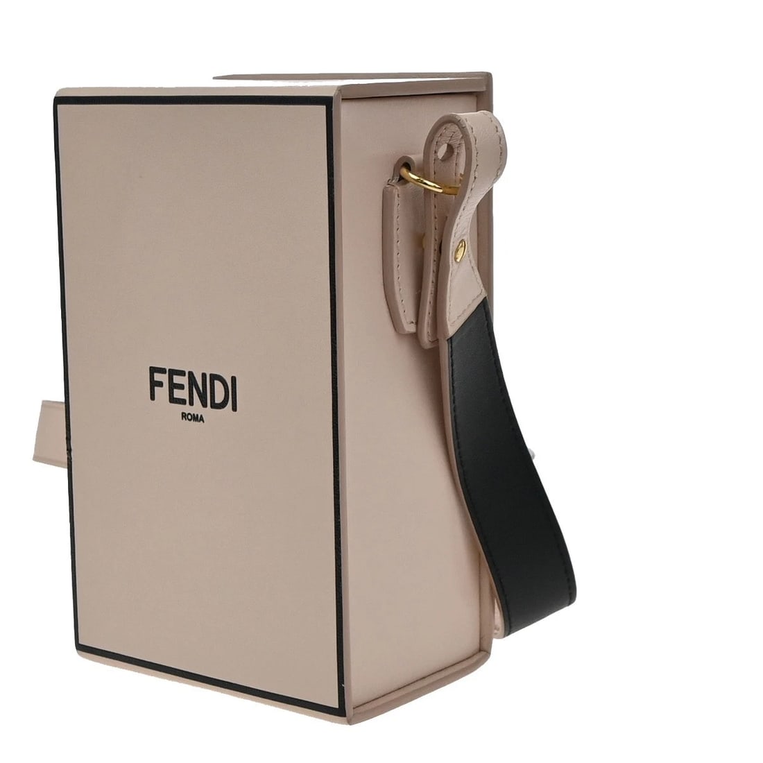 FENDI LOGO VERTICAL BOX SHOULDER BAG LEATHER PINK (1 of 9)