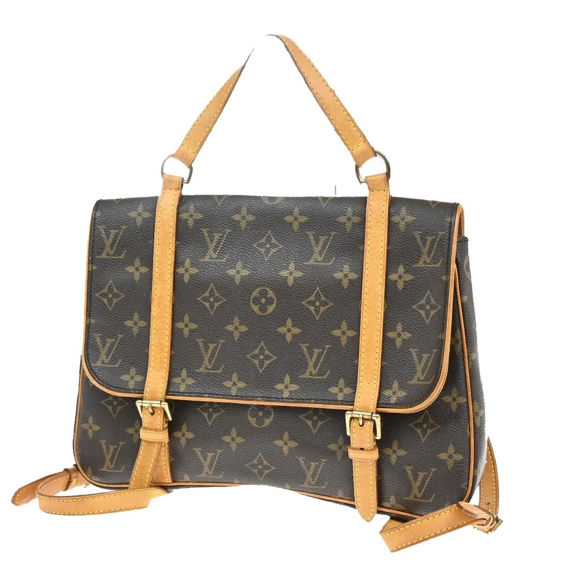 LOUIS VUITTON MARELLE BACKPACK BAG MONOGRAM: LOUIS VUITTON Marelle Backpack Bag Monogram Brand: Louis Vuitton Type: Backpack Material: Monogram , Leather Color: Brown Size: W 11.8 x H 8.3 x D 2 " (approx.) SHOULDER DROP ( inch /cm ) 7.9 - 13