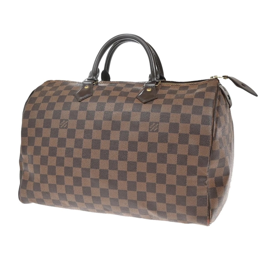 LOUIS VUITTON SPEEDY 35 TRAVEL HAND BAG DAMIER EBENE LEATHER (1 of 12)