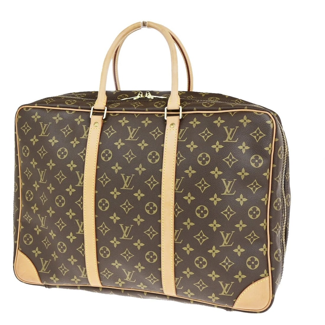 LOUIS VUITTON SIRIUS 45 TRAVEL HAND BAG MONOGRAM LEATHER BROWN (1 of 8)