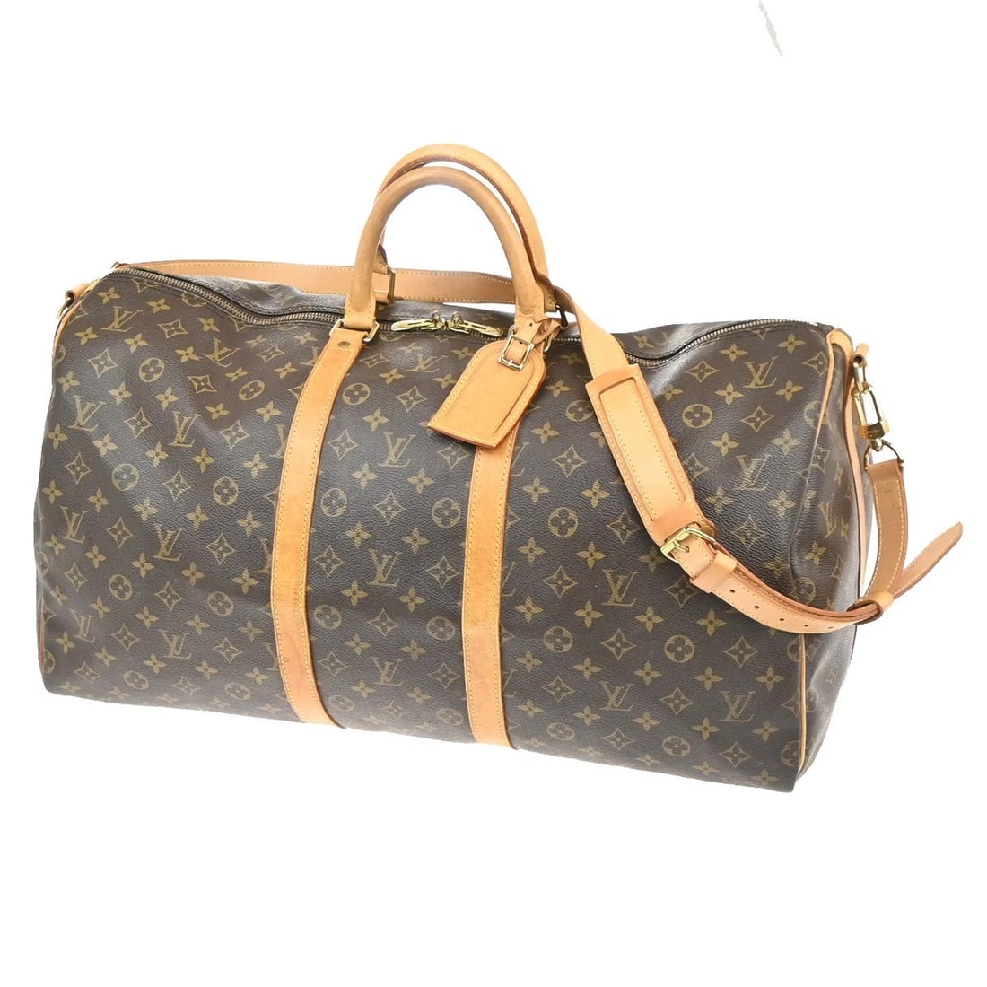 LOUIS VUITTON KEEPALL BANDOULIERE 55 2WAY HAND BAG MONOGRAM BROWN (1 of 10)