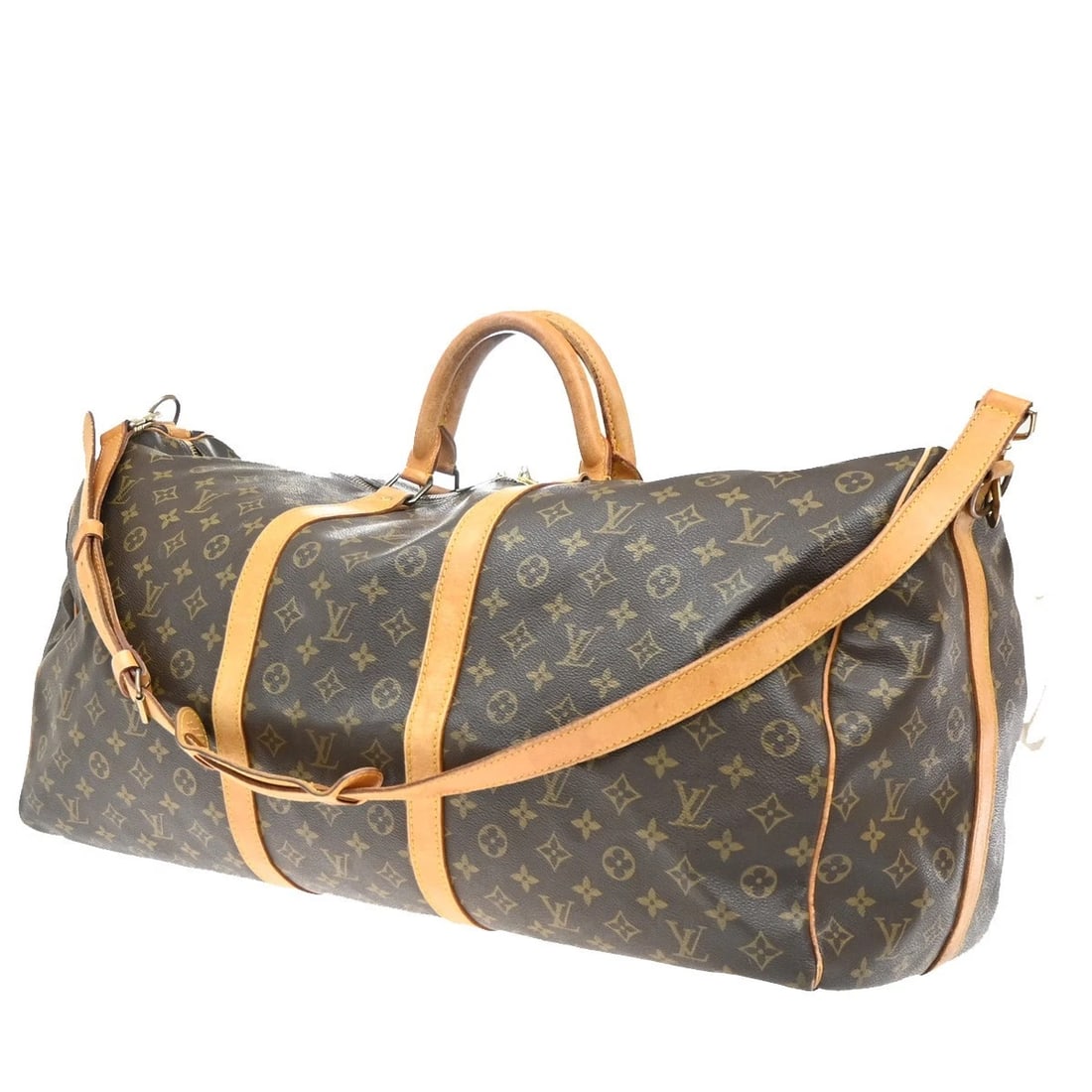 LOUIS VUITTON KEEPALL BANDOULIERE 60 2WAY HAND BAG MONOGRAM BROWN (1 of 8)