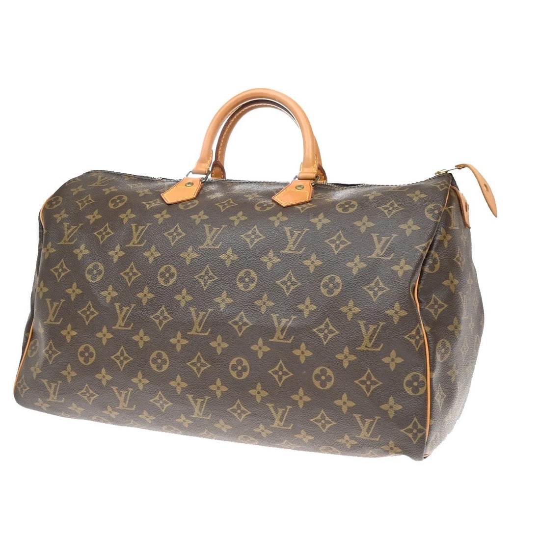 LOUIS VUITTON SPEEDY 40 TRAVEL HAND BAG MONOGRAM LEATHER BROWN (1 of 11)