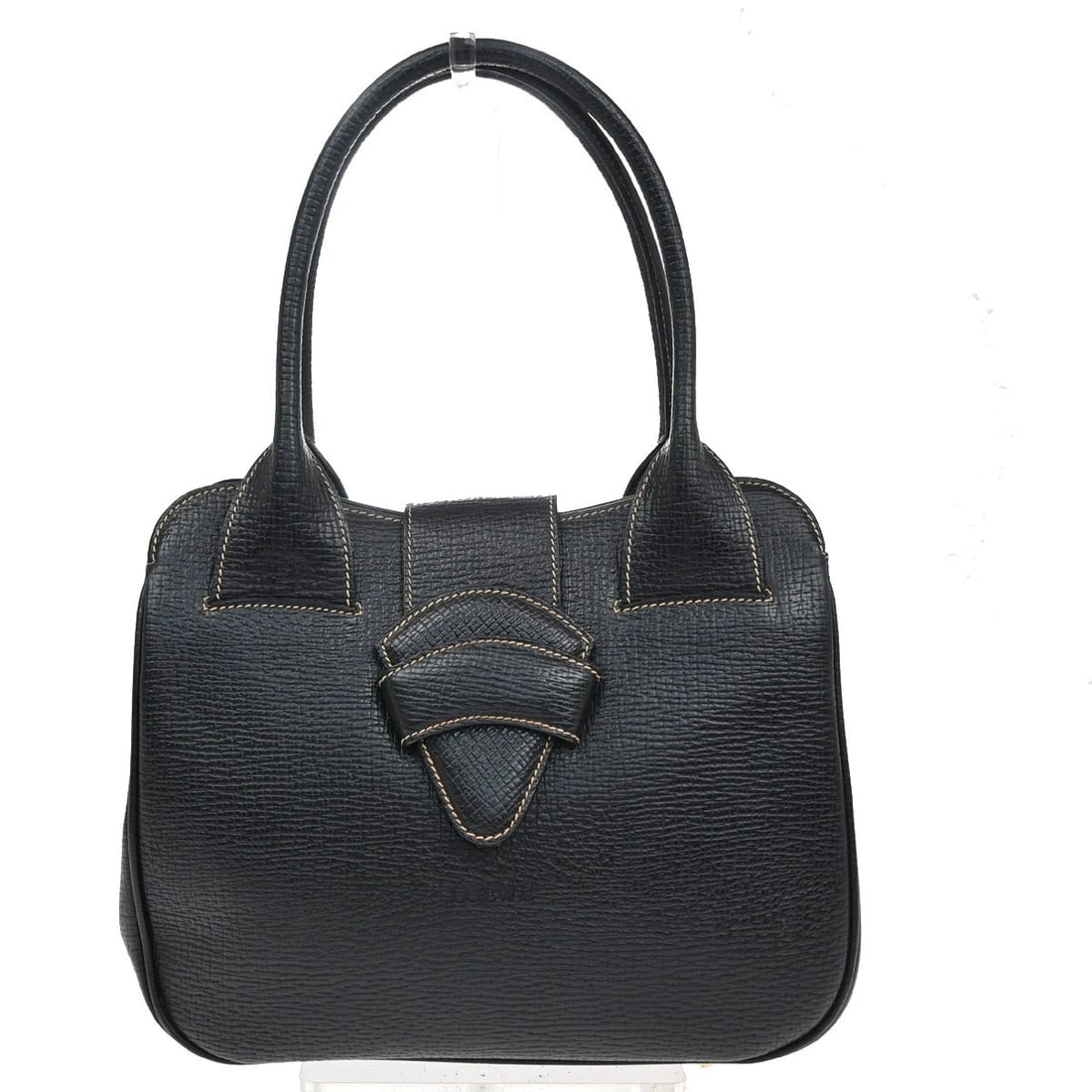 LOEWE LOGO BARCELONA SHOULDER BAG EMBOSSING LEATHER BLACK: LOEWE Logo Barcelona Shoulder Bag Embossing Leather Black Brand: LOEWE Type: Shoulder Bag Material: Leather Color: Black Size: W 10.6 x H 9.4 x D 3.9 " (approx.) HANDLE DROP ( inch /cm ) 7.1 "/ 18