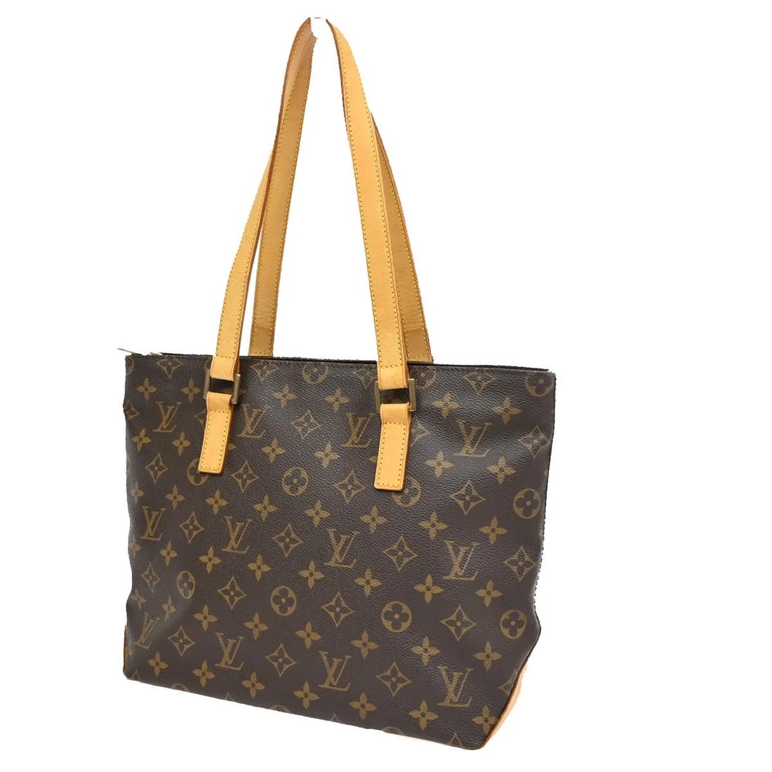 LOUIS VUITTON CABAS PIANO SHOULDER BAG MONOGRAM LEATHER BROWN (1 of 9)