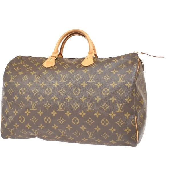 LOUIS VUITTON SPEEDY 40 TRAVEL HAND BAG MONOGRAM LEATHER BROWN (1 of 11)