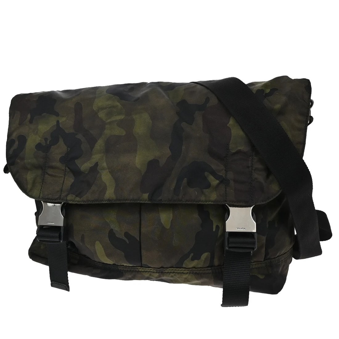 PRADA TESSUTO CROSSBODY CAMOUFLAGE SHOULDER BAG NYLON LEATHER (1 of 12)