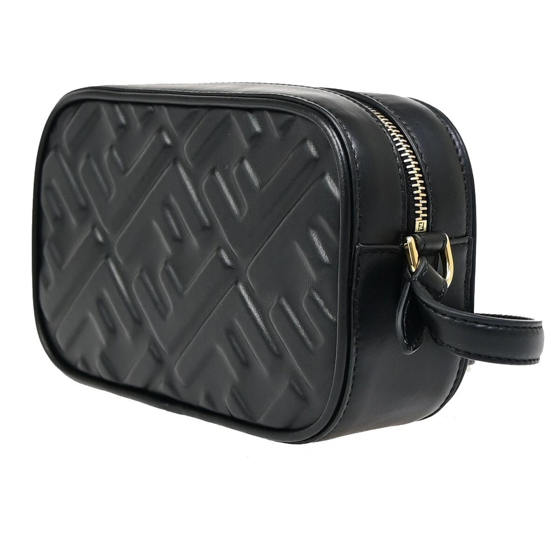 FENDI ZUCCA PATTERN CAMERA CASE MINI SHOULDER BAG EMBOSSING LEATHER: FENDI Zucca Pattern Camera Case Mini Shoulder Bag Embossing Leather Brand: FENDI Type: Shoulder Bag Material: Leather Color: Black Size: W 7.5 x H 4.7 x D 2.4 " (approx.) SHOULDER DROP ( inch /cm