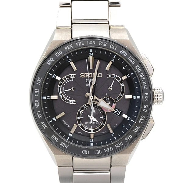 SEIKO ASTRON EXECUTIVE LINE SOLAR RADIO WATCH: Seiko Astron Executive Line Solar Radio Watch Brand: SEIKO Type: Wrist watch Material: Band Material None, Case Material MaterialTI Color: Dial Color Black Dial Size: Case size [ Case size