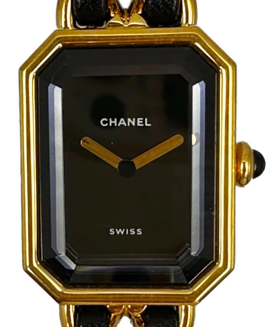 CHANEL PREMIÈRE WATCH: CHANEL Première Watch Brand: CHANEL Type: Wrist watch Material: Band Material None, Case Material None Color: Dial Color Black Dial Size: Case size Dial size 1.8cm × 2.2cm Accessories: None
