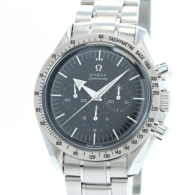 OMEGA SPEEDMASTER BROAD ARROW FIRST REPLICA WATCH: Omega Speedmaster Broad Arrow First Replica Watch Brand: OMEGA Type: Wrist watch Material: Band Material SS, Case Material Stainless Steel Color: Dial Color Black Size: Case size Case Size 42mm Ba