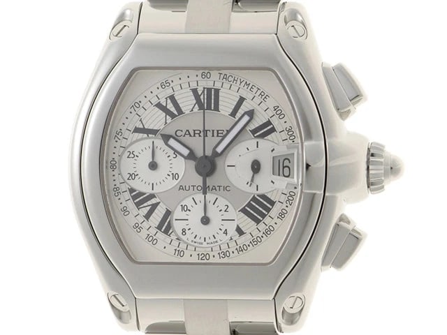 CARTIER ROADSTER SILVER WATCH: Cartier Roadster Silver Watch Brand: Cartier Type: Wrist watch Material: Band Material None, Case Material [ Material ] SS Color: Dial Color Silver Size: Case size [ Case size ] 43*48mm