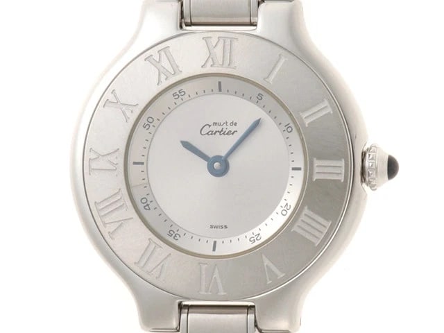 CARTIER SM SILVER WATCH: Cartier SM Silver Watch Brand: Cartier Type: Wrist watch Material: Band Material None, Case Material [ Material ] SS Color: Dial Color None Size: Case size 26mm [ Arm circumference size ]