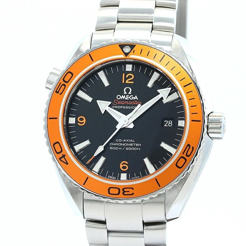 OMEGA SEAMASTER PLANET OCEAN WATCH: Omega Seamaster Planet Ocean Watch Brand: OMEGA Type: Wrist watch Material: Band Material SS, Case Material Stainless Steel/Aluminum Color: Dial Color Black Size: Case size 45.5mm [ Arm