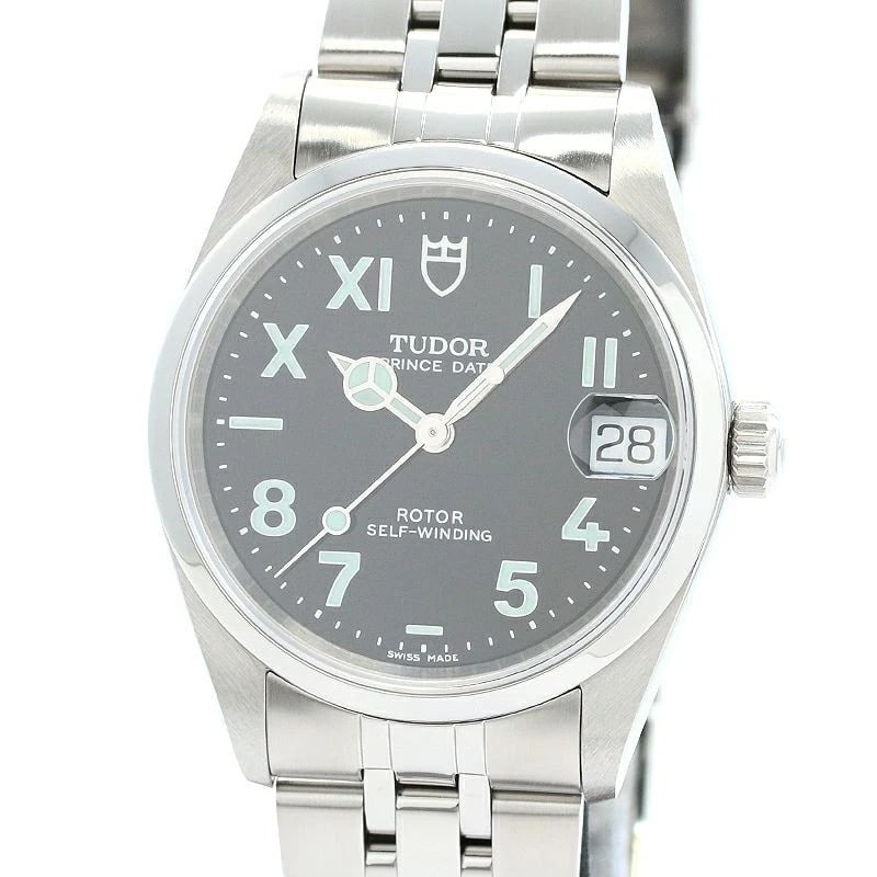 TUDOR PRINCE DATE UNIQUE DIAL WATCH: Tudor Prince Date Unique Dial Watch Brand: TUDOR Type: Wrist watch Material: Band Material SS, Case Material Stainless Steel Color: Dial Color Black Size: Case size 32mm [ Arm circumference size ]