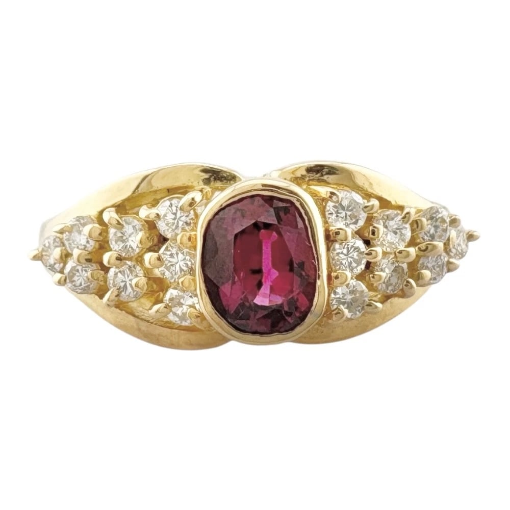 RING K18 YELLOW GOLD RUBY - 2
