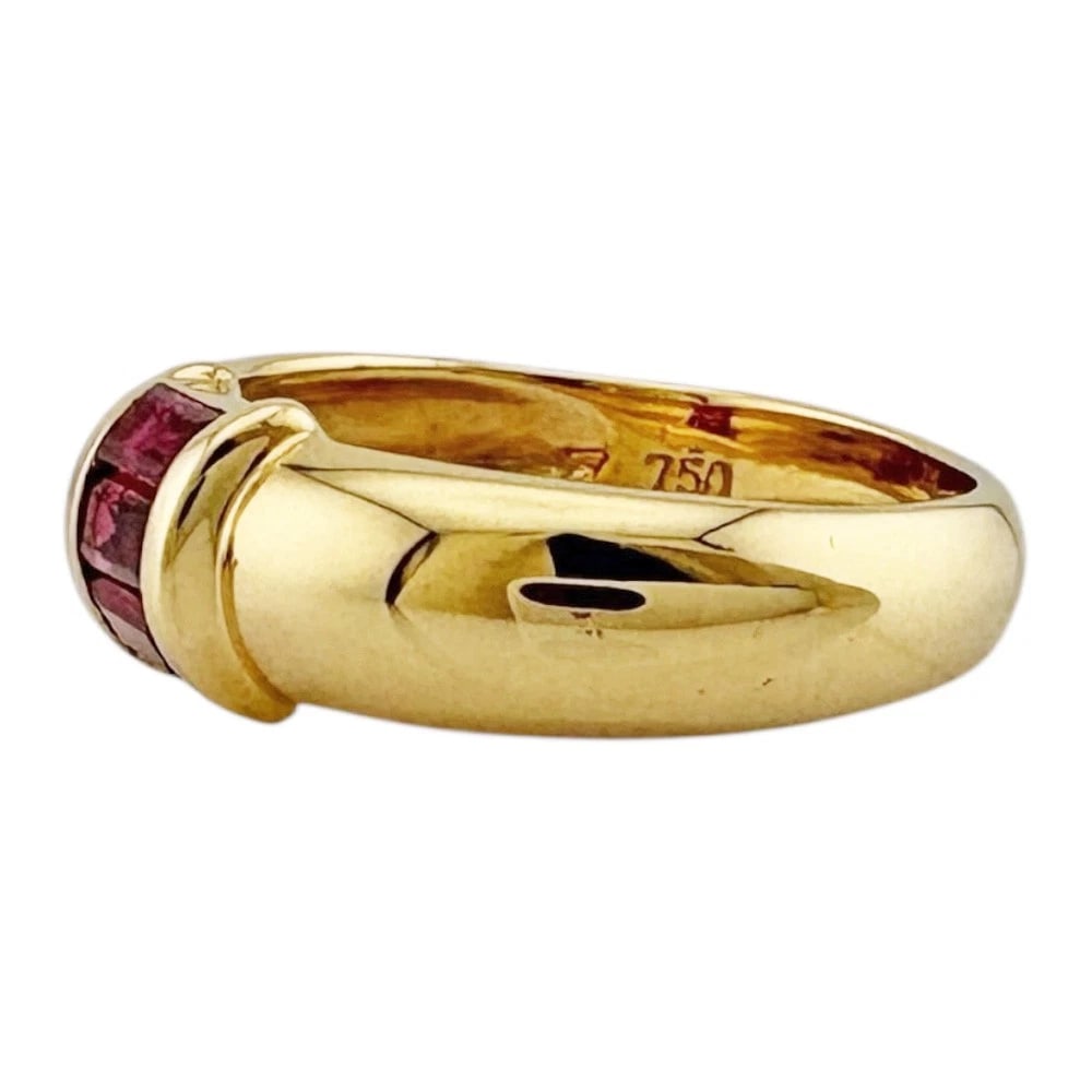 RING K18 YELLOW GOLD RUBY - 3