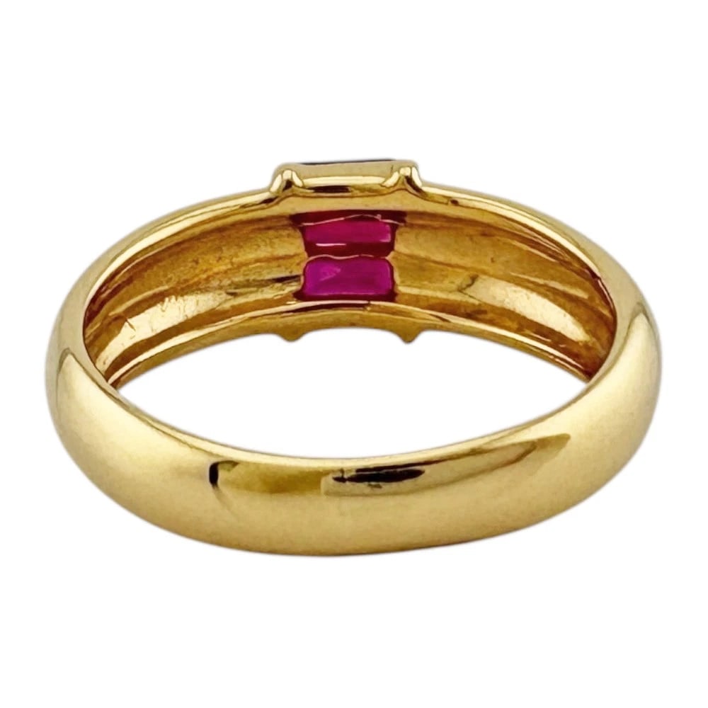 RING K18 YELLOW GOLD RUBY - 4