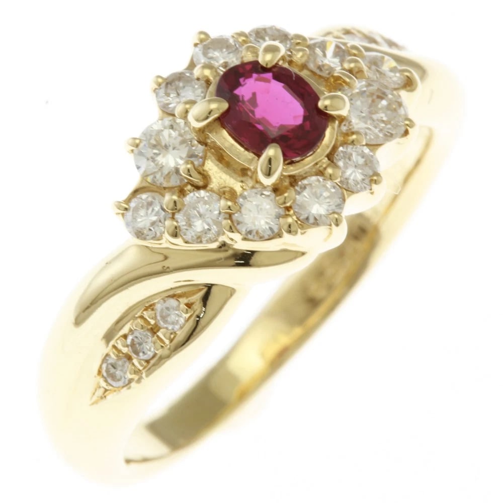 RING K18 YELLOW GOLD RUBY: Ring K18 yellow gold Ruby Brand: Unbranded Type: Ring Material: K18 yellow gold Color: gold Size: US 7 1/4 Accessories: None Accessories Notice: When purchasing pre-owned goods, please ref