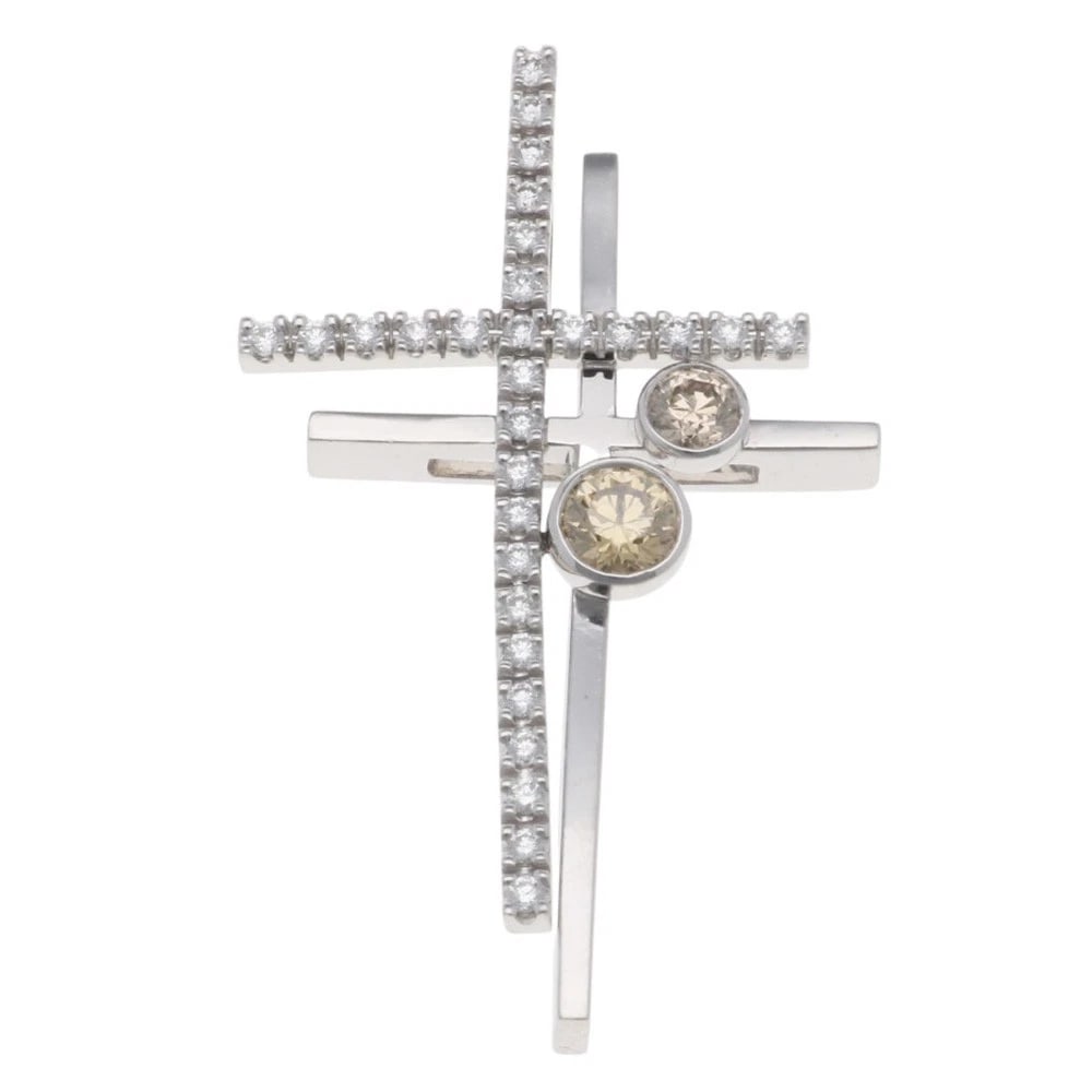 KASHIKEY PENDANT TOP K18 WHITE GOLD DIAMOND: KASHIKEY Pendant top K18 white gold diamond Brand: KASHIKEY Type: Pendant top Material: K18 white gold Main Stone Natural Color: Silver Size: Top:W25.5mm x H43.0mm Clasp:W3.0mm x H3.5mm 