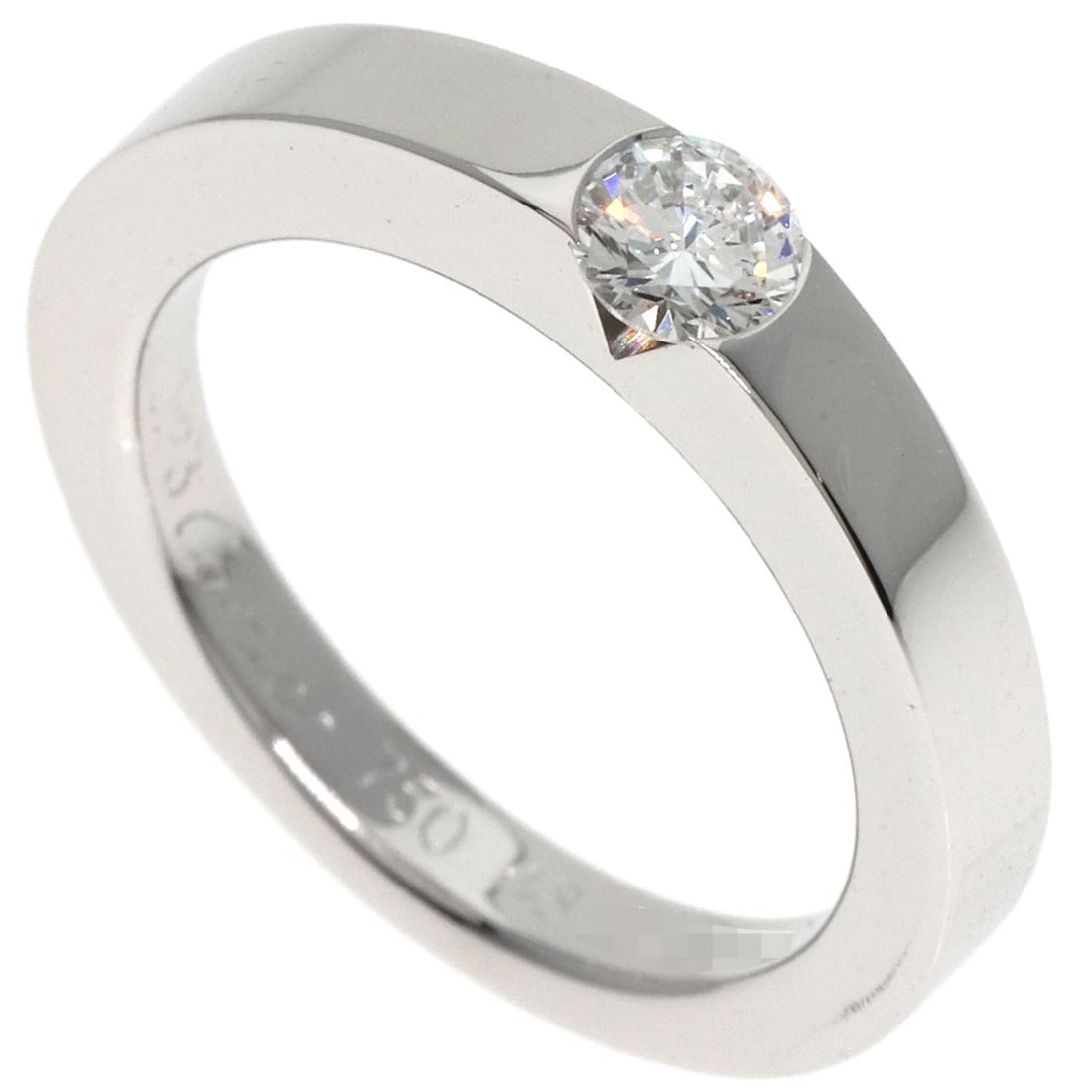 CARTIER DIAMOND RING K18 WHITE GOLD: CARTIER Diamond Ring K18 White Gold Brand: CARTIER Type: Ring Material: K18 White Gold Main Stone Natural Color: Silver Size: 4.5(US) Accessories: None Accessories Notice: When purchasing p
