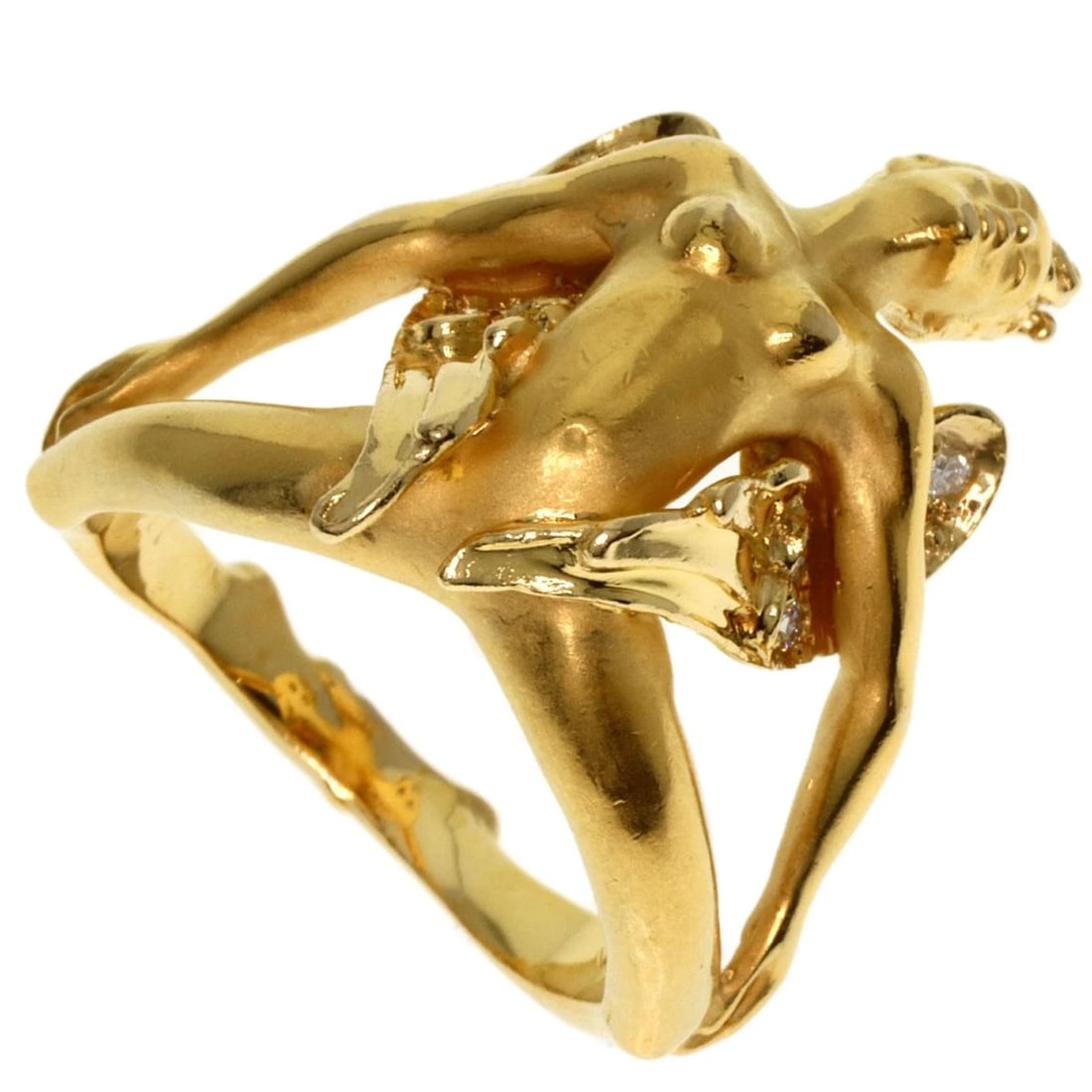 CARRERA Y CARRERA ANGEL MOTIF DIAMOND RING K18 YELLOW GOLD: Carrera y Carrera Angel motif Diamond Ring K18 Yellow Gold Brand: Carrera y Carrera Type: Ring Material: K18 Yellow Gold Main Stone Natural Color: Gold Size: 5(US) Accessories: None Accesso