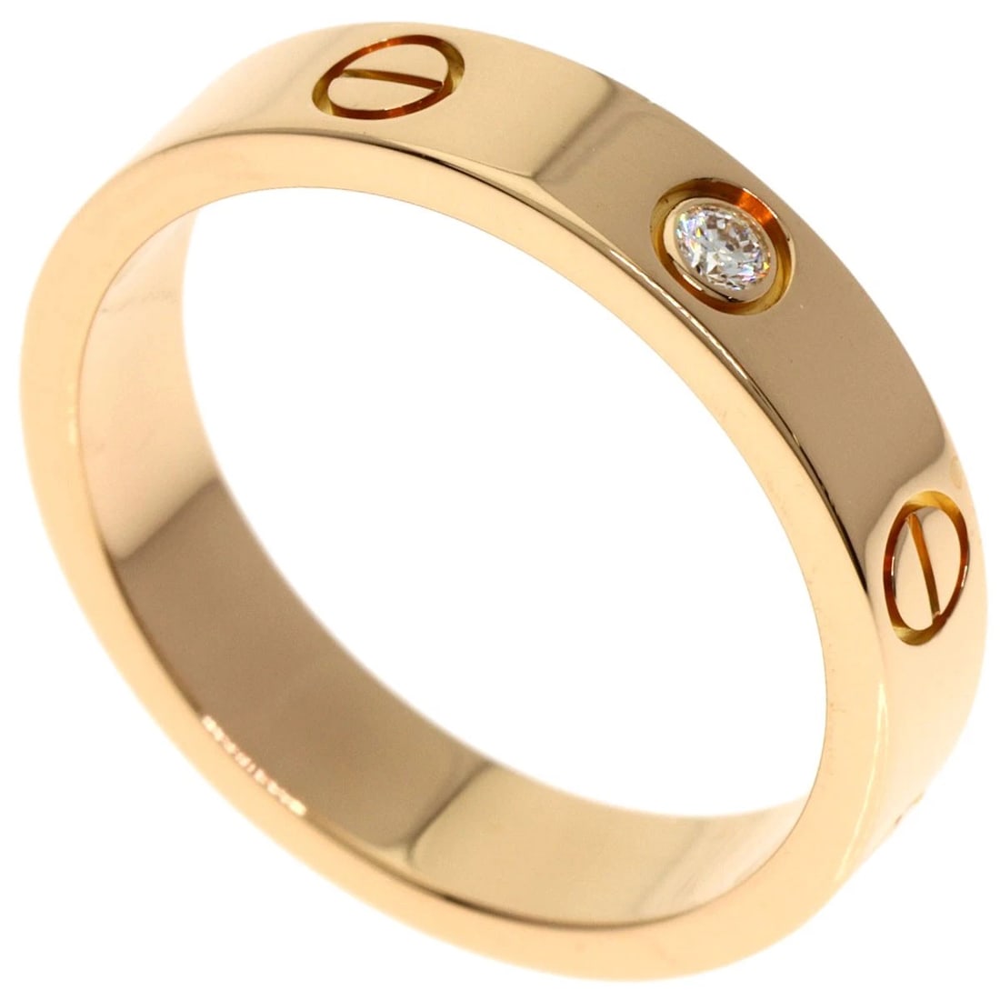 CARTIER DIAMOND RING K18 PINK GOLD: CARTIER Diamond Ring K18 Pink Gold Brand: CARTIER Type: Ring Material: K18 Pink Gold Main Stone Natural Color: Gold Size: 5.75(US) Accessories: None Accessories Notice: When purchasing pre-