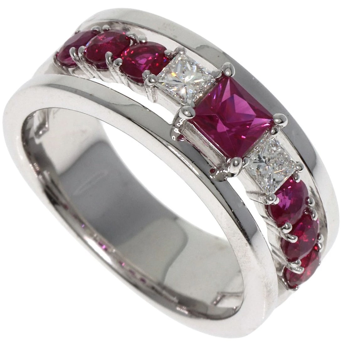 TASAKI RUBY DIAMOND RING K18 WHITE GOLD: TASAKI Ruby Diamond Ring K18 White Gold Brand: TASAKI Type: Ring Material: K18 White Gold Color: Silver Size: 6.5(US) Accessories: None Accessories Notice: When purchasing pre-owned goods,