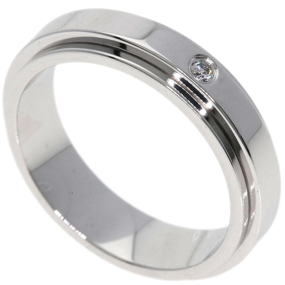 PIAGET POSSESSION 1P DIAMOND RING K18 WHITE GOLD: PIAGET possession 1P Diamond Ring K18 White Gold Brand: PIAGET Type: Ring Material: K18 White Gold Main Stone Natural Color: Silver Size: 5.75(US) Accessories: None Accessories Notice: When