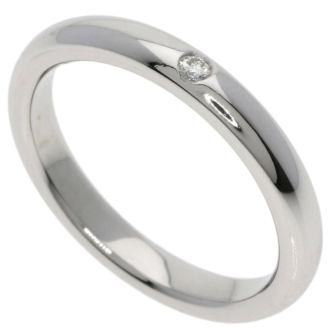TIFFANY&CO. STACKING 1P DIAMOND RING PLATINUM PT950: TIFFANY&Co. Stacking 1P Diamond Ring Platinum PT950 Brand: TIFFANY&Co. Type: Ring Material: Platinum PT950 Main Stone Natural Color: Silver Size: 5.25(US) Accessories: None Accessories Noti