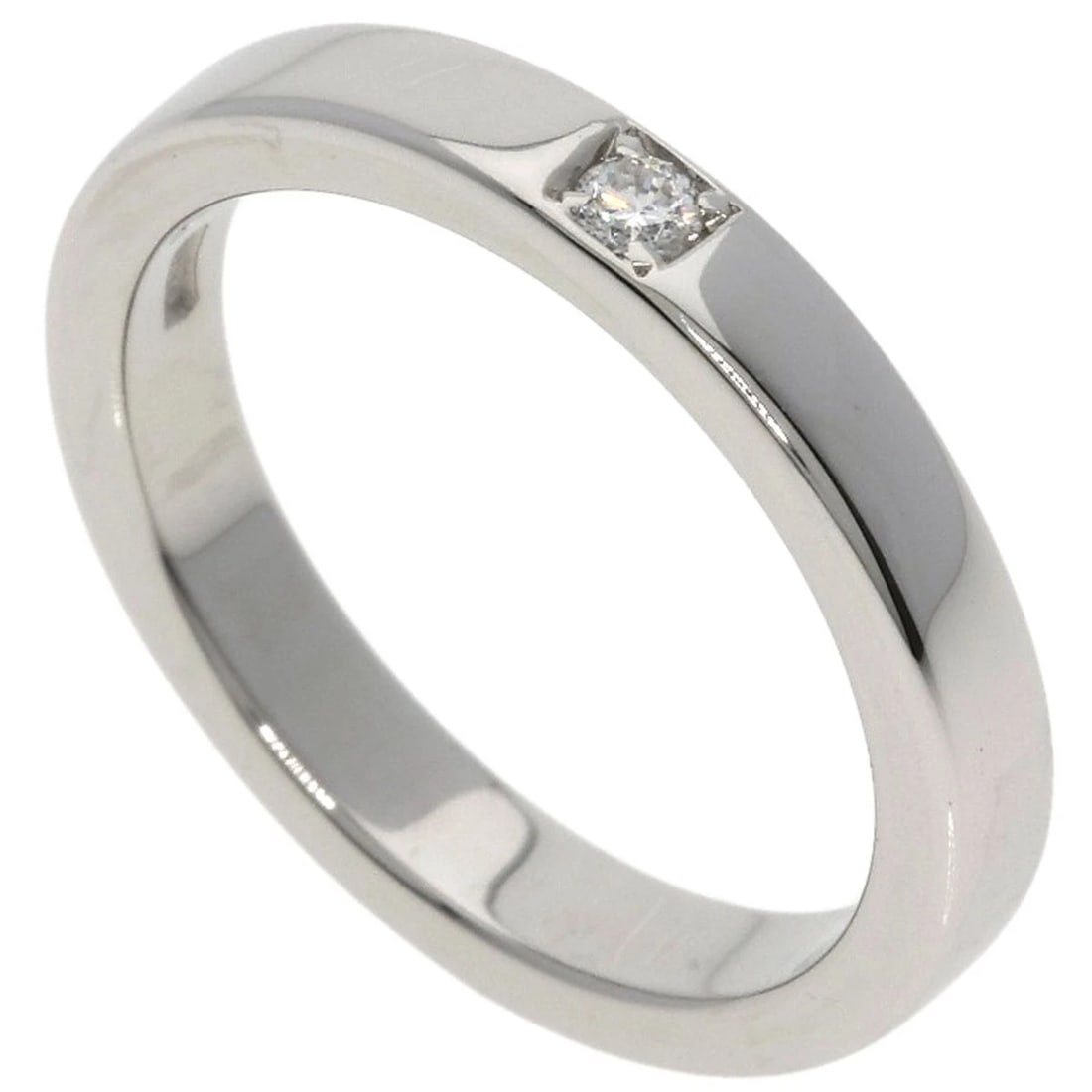 BVLGARI DIAMOND RING PLATINUM PT950: BVLGARI Diamond Ring Platinum PT950 Brand: BVLGARI Type: Ring Material: Platinum PT950 Main Stone Natural Color: Silver Size: 4.5(US) Accessories: None Accessories Notice: When purchasing p