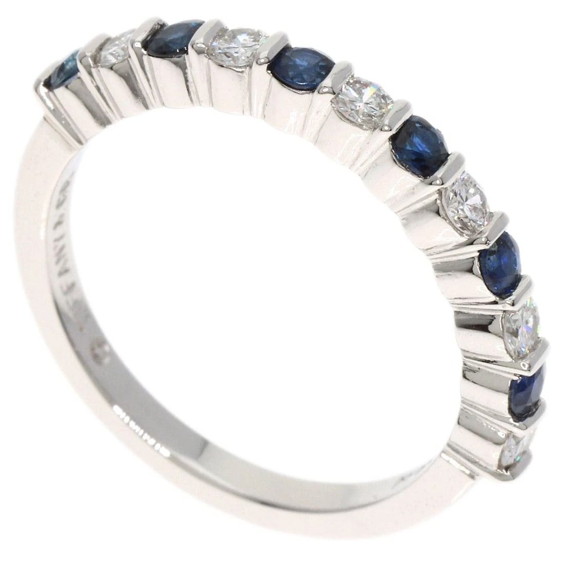 TIFFANY&CO. DIAMOND SAPPHIRE RING PLATINUM PT950 (1 of 6)
