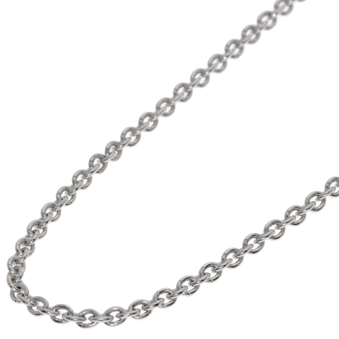 BVLGARI NECKLACE K18 WHITE GOLD: BVLGARI Necklace K18 White Gold Brand: BVLGARI Type: Necklace Material: K18 White Gold Color: Silver Size: Chain Length:15.7inch/40cm Chain Width:0.7inch/1.8mm Accessories: None Accessories