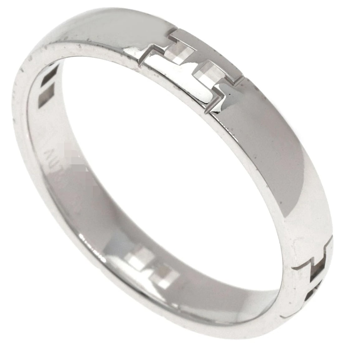 HERMES HERCULES WRESTLING RING K18 WHITE GOLD: HERMES Hercules Wrestling Ring K18 White Gold Brand: HERMES Type: Ring Material: K18 White Gold Color: Silver Size: 7.75(US) Accessories: None Accessories Notice: When purchasing pre-owned