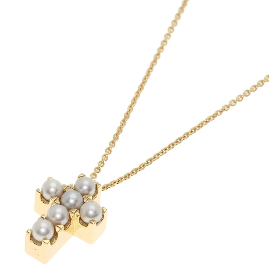 MIKIMOTO PEARL DIAMOND REVERSIBLE NECKLACE K18 YELLOW GOLD: MIKIMOTO Pearl Diamond Reversible Necklace K18 Yellow Gold Brand: MIKIMOTO Type: Necklace Material: K18 Yellow Gold Color: Gold Size: Stone Size:0.1inch/3.3mm Chain Length:15.4inch/39cm Chain Widt