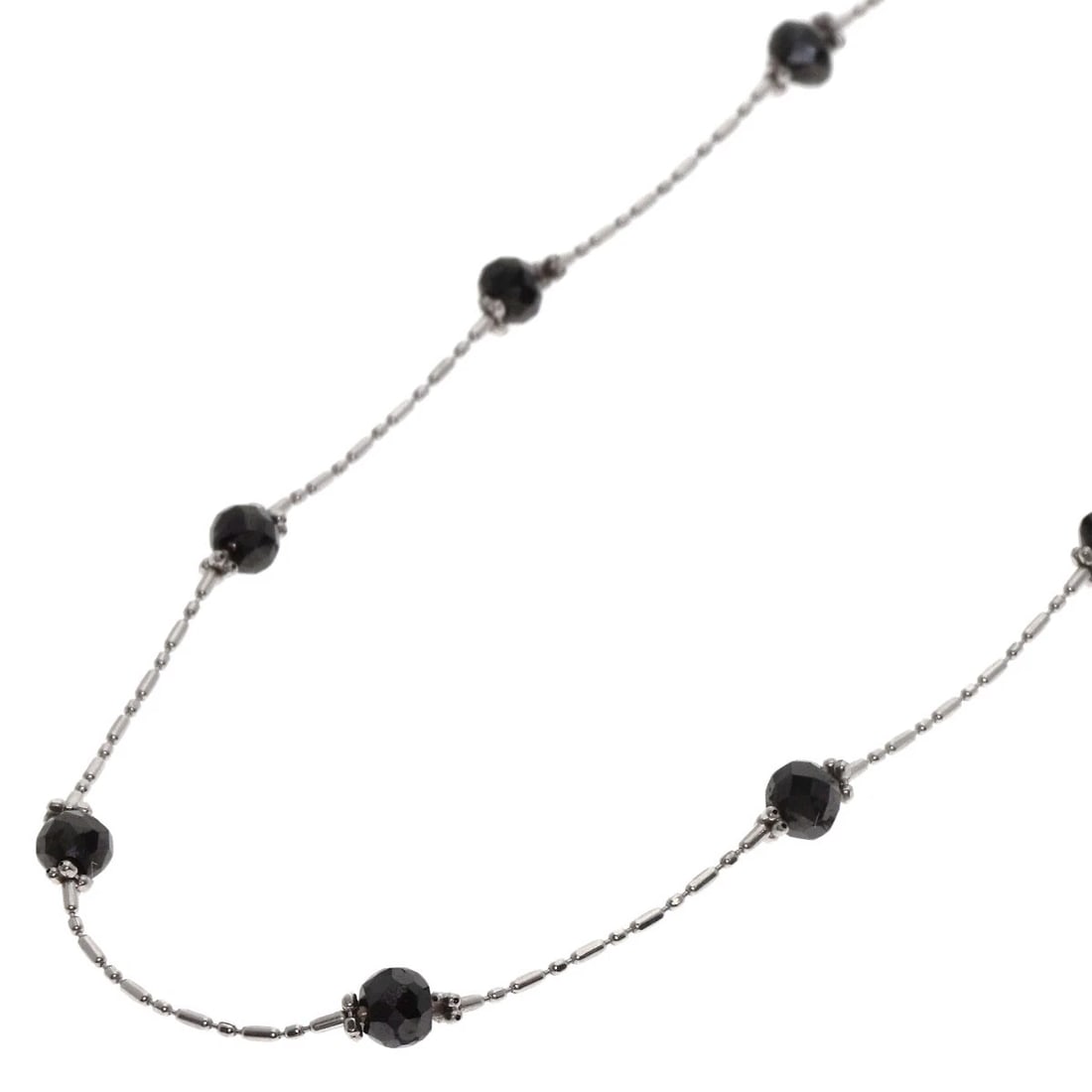 BLACK?DIAMOND NECKLACE K18 WHITE GOLD (1 of 2)