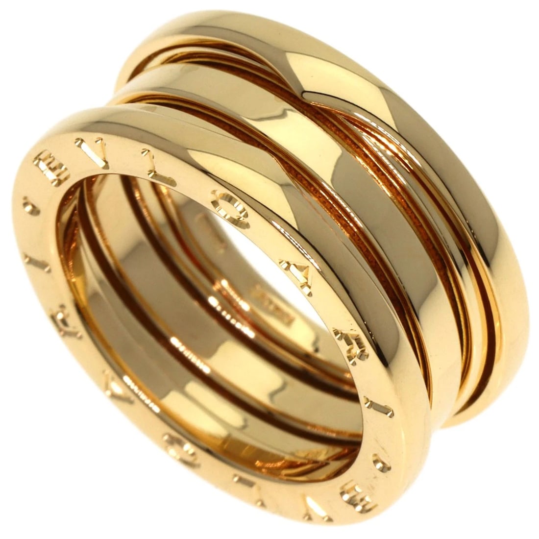 BVLGARI B.ZERO1 3-BAND RING K18 YELLOW GOLD: BVLGARI B.zero1 3-band Ring K18 Yellow Gold Brand: BVLGARI Type: Ring Material: K18 Yellow Gold Color: Gold Size: 5.75(US) Accessories: None Accessories Notice: When purchasing pre-owned go
