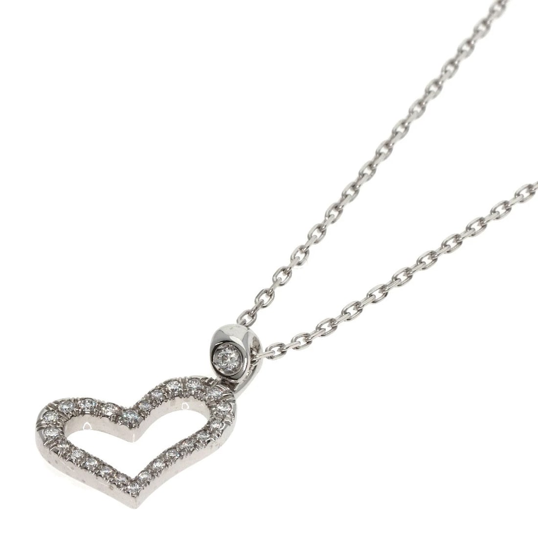 PIAGET LIMELIGHT DIAMOND NECKLACE K18 WHITE GOLD: PIAGET Limelight Diamond Necklace K18 White Gold Brand: PIAGET Type: Necklace Material: K18 White Gold Main Stone Natural Color: Silver Size: Chain Length:15.0inch/38cm Chain Width:0.4inch/1mm Top